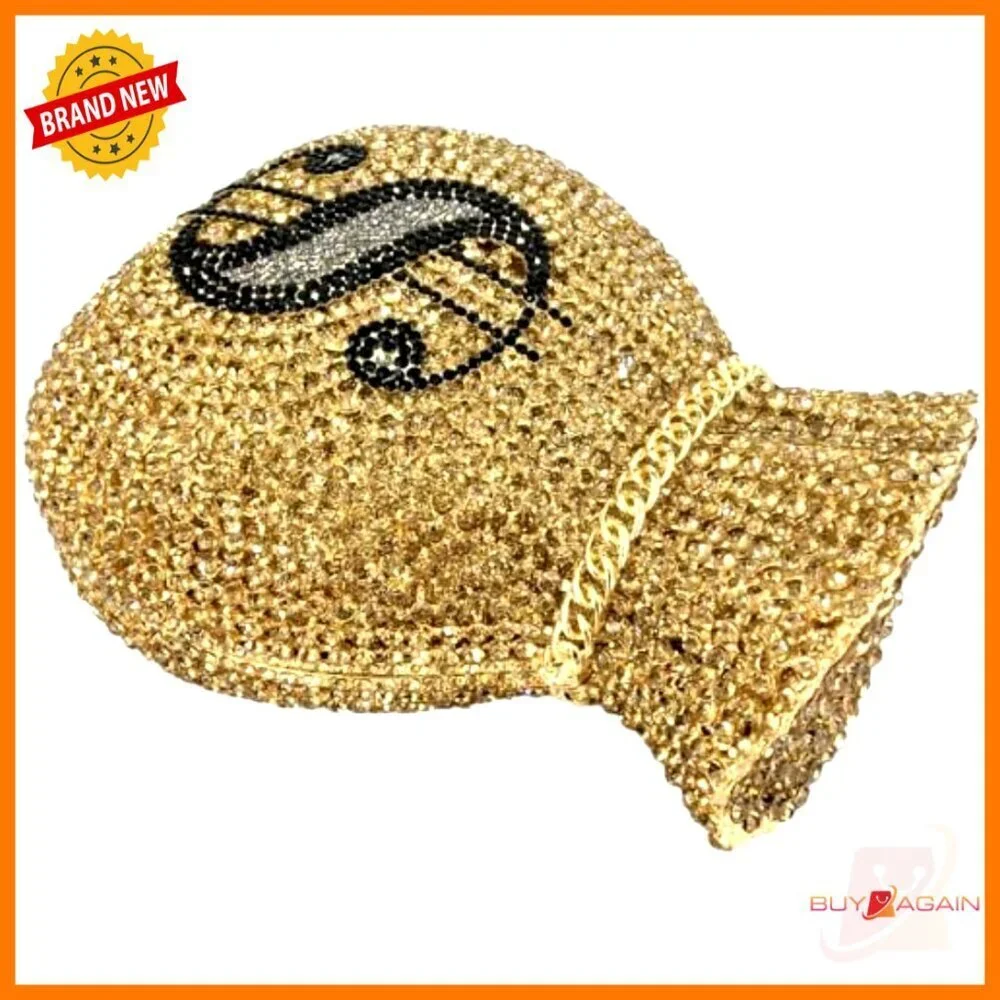 Mini Crystal Clutch Evening Bag with Chain Strap for Parties Weddings